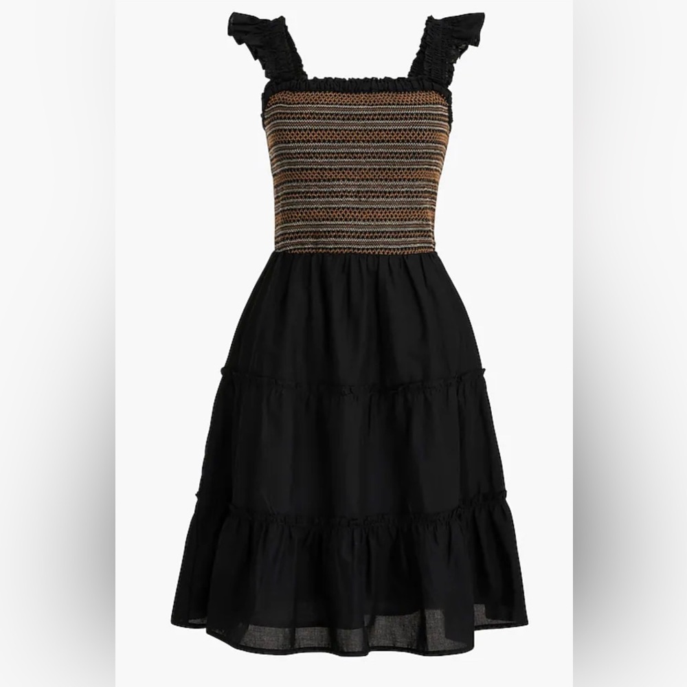 NWT JCrew Factory Smocked tiered mini dress